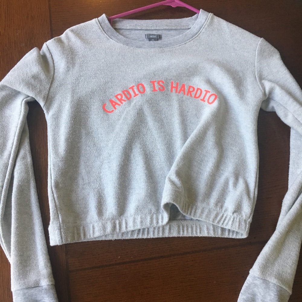 Aerie cardio knit crop tee